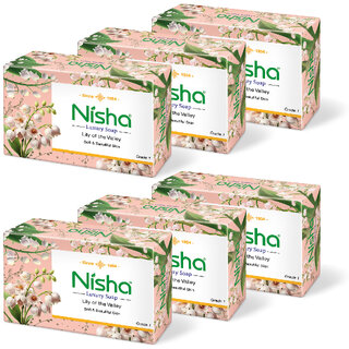 Nisha Luxury Soap Bar Lily of The Valley for Soft & Beautiful Skin 100g Each Pack of 6 (6 x 16.67 g)