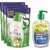 Yutika Naturals Complete Protection Neem HandWash 180ml(Pack of 3) Comes With 200ml Instant Kills Germs Without Water Non Sticky & Safe Hand Sanitizer Pump + Refill (4 x 185 ml)