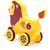 Virgo Toys Pull Along Buddy Giraffe - Yellow and Lion - Yellow, For Kids For Age 18 Month and Above