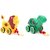 Virgo Toys Pull Along Lion - Yellow and Turtle - Green, For Kids For Age 18 Month and Above