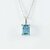 Aquamarine Gemstone Silver Plated  Pendant  Original  Natural stone Pendant(rhodium)