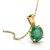 Emerald pendant natural panna certified gemstone locket for unisex
