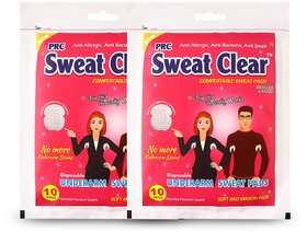 SWEAT CLEAR DISPOSABLE UNDERARM SWEAT PADS 20PADS