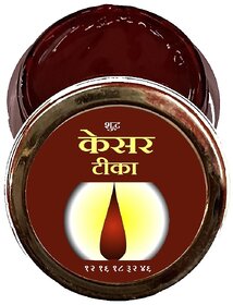 KESHAR CHANDAN TIKA (TILAK) MADE WITH PURE KESHAR AND PREPARE WITH SPIRITUAL METHODS.