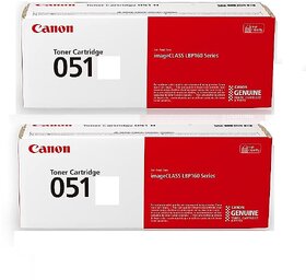 Canon 051 / 2-pack Black Original LaserJet Toner Cartridges for Image CLASS 160 Series