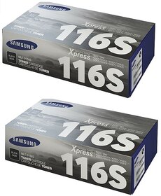 Samsung 116S 2-Pack Black Toner Cartridge  For Use Xpress M2625, Xpress M2625D, Xpress M2626, Xpress M2825DW.