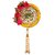 Metal Shubh-Labh with Flower Border Hangings for Door Decoration/Diwali Decoration (Yellow and Pink)