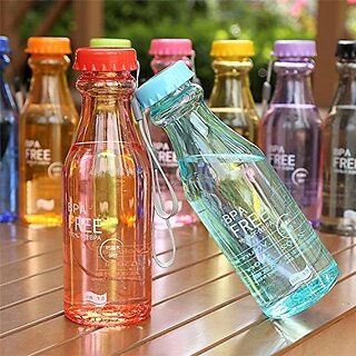 Kudos Enterprise 650ml Leak-Proof Water Bottle - Unbreakable, Food-Grade PC for Sports, Camping & Travel (Assorted Colors)
