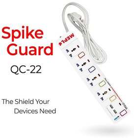 MEPL Extension Board with 2 USB Port And 4 Socket 4 Switch With 1 Meter Wire Suitable for All Over India