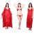Kismat Fashion Sexy & Stylish Women Long Robe With Nighty & Bra With Panty Set