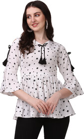 ZELZIS Women Crepe Printed Tunic Tops