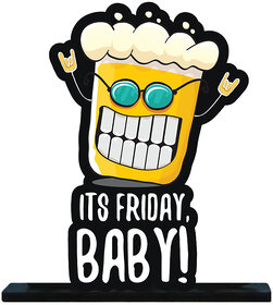 Homeberry It'S Friday Baby - Table Decorative Miniature