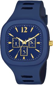 Blue Dial Analog Silicon Strap Addi Stylish Designer Analog Watch - For Boys