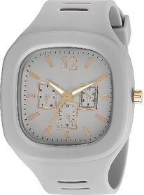 Grey Dial Analog Silicon Strap Addi Stylish Designer Analog Watch - For Boys