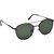 Hrinkar Round UV Protected Green Sunglasses For Unisex