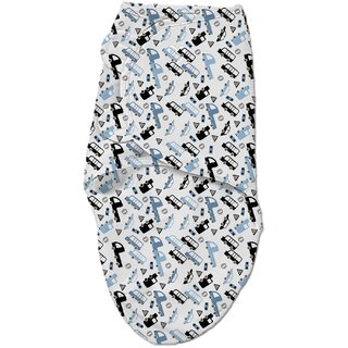 OYO BABY -Baby Swaddle Wrap , Cotton Soft - Newborn Blanket for 0-6 Months (White Bus) 175 GSM