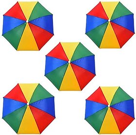 Glpbalgifts Set Of 5 Cap Umbrella For Sun Or Rain Umbrella (Multicolor)