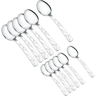 Global Gifts Steel Table Spoon Set (Pack Of 10)