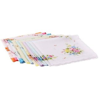 Global Gifts Set Of 12 Premium Cotton Handdkerchief Multicolor Handkerchief (Pack Of 12)