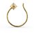 CEYLONMINE- American Diamond Gold Rhodium Beautiful Nose ring For Girls   Women