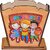 Global Gifts 1 Compartments Wooden Asorted Designs Wooden Pen Stand For Friends (Multicolor)