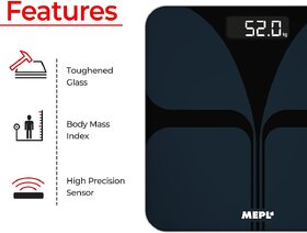 Mepl Bluetooth Digital Semi Smart Scale Weighing Machine - Black