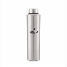 Dhara Stainless Steel EVERFRESH 1000 Single Wall Stainless Steel Fridge Water Bottle, 960ml, Silver,  Fridge Bottle  L