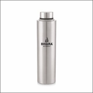 Dhara Stainless Steel EVERFRESH 1000 Single Wall Stainless Steel Fridge Water Bottle, 960ml, Silver,  Fridge Bottle  L