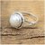Moti Ring Astrological Gemstone For Men and Women Metal alloy Silver Plated Ring