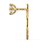 fashion jewelry  American Diamond Pressing Gold Plated Nose Pin for Women  Girls