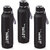 Quench 900 Inner Steel and Outer Plastic Water Bottle, 700ml, Black  BPA Free  Leak Proof  Office Bottle (pack of 3)