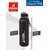 Quench 900 Inner Steel and Outer Plastic Water Bottle, 700ml, Black  BPA Free  Leak Proof  Office Bottle (pack of 4)