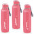 Quench 900 Inner Steel and Outer Plastic Water Bottle, 700ml, Pink   BPA Free  Leak Proof  Office Bottle (set of 3)