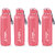 Quench 900 Inner Steel and Outer Plastic Water Bottle, 700ml, Pink   BPA Free  Leak Proof  Office Bottle (set of 4)