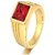 Natural  Ruby Manik Lab Certified Gold Plated Adjustable Ring for Men and Women