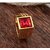 Natural  Ruby Manik Lab Certified Gold Plated Adjustable Ring for Men and Women