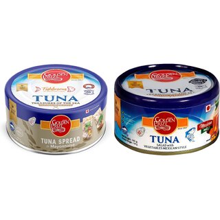 Golden Prize Combo - 1 x Tuna Spread in Mayonnaise and 1 x Tuna Salad with Vegetables Mexican Style (2 x 185gms Each)