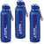 Quench 900 Inner Steel and Outer Plastic Water Bottle, 700ml, Blue  BPA Free  Leak Proof  Office Bottle ( pack of 3 )