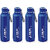 Quench 900 Inner Steel and Outer Plastic Water Bottle, 700ml, Blue  BPA Free  Leak Proof  Office Bottle ( pack of 4 )