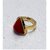 natural and lab certified triangle moonga gold plated adjustable ring best for gift item for men and women
