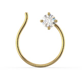 CEYLONMINE- American diamond nose ring silver plated