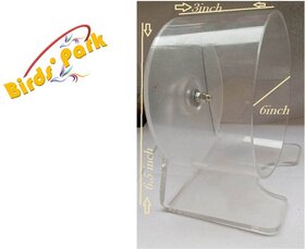 Birds' Park Hamster wheel acrylic - Good for Hamster  Mouse for  Fun   Play Size6Lx3Wx6.5H Inch