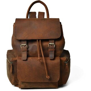 OLIVER WALK Leather Backpack Brown