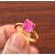 Pink sapphire Stone Ring Natural Lab Certified for unisex Stone Sapphire Gold Plated Ring