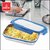 BLAZE Stainless Steel Tiffin Box with 4 Side Lock Lid, 900 ml and Inner Stainless Steel Container Blue lunch boxes