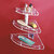 CUROVIT Unbreakable Clear Acrylic Set of 3 Wall Mounted Corner Shelf / Corner Basket / Triangular Corner for Bathroom