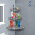 CUROVIT Unbreakable Clear Acrylic Set of 3 Wall Mounted Corner Shelf / Corner Basket / Triangular Corner for Bathroom