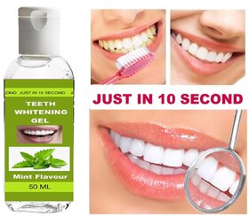 Teeth Whitening Gel Just In 10 Second With Mint Flavour Teeth Whitening Liquid  (50 ml)