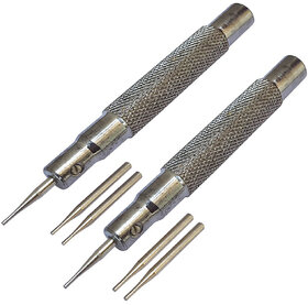 Scorpion Link Remover Pin Punch Brass Heavy 8mm (Set Of 2 Pcs) With Extra Pin 0.80mm 2 Pcs  1.00 mm 2 Pcs