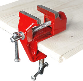 Scorpion Baby Cast Iron Fixed Base Bench Vice with Clamp (40 mm)